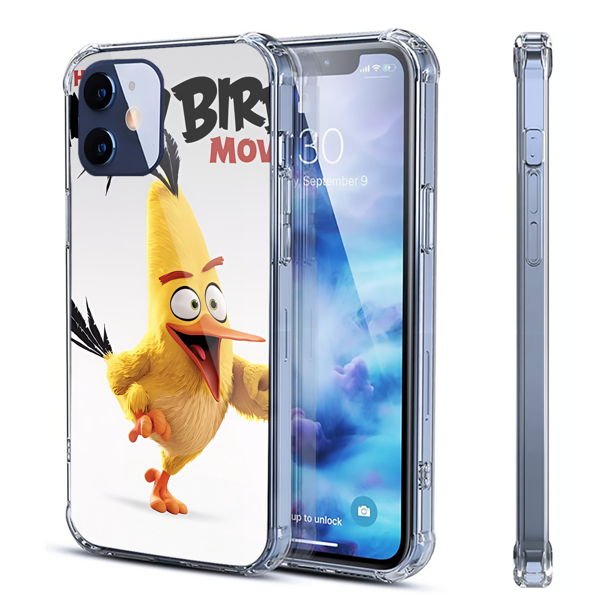 （画像用） Angry Birds アングリーバード 【iPhone 12シリーズ対応】透明スマホケース（クリアソフトケース）